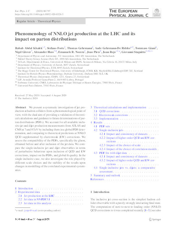 Phenomenology of NNLO jet production at the LHC and its impact on parton distributions Thumbnail
