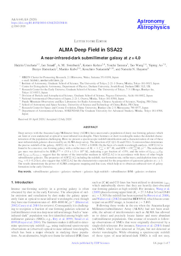 ALMA Deep Field in SSA22 Thumbnail