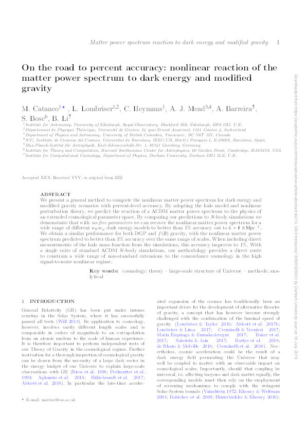 On the road to percent accuracy: nonlinear reaction of the matter power spectrum to dark energy and modified gravity Thumbnail