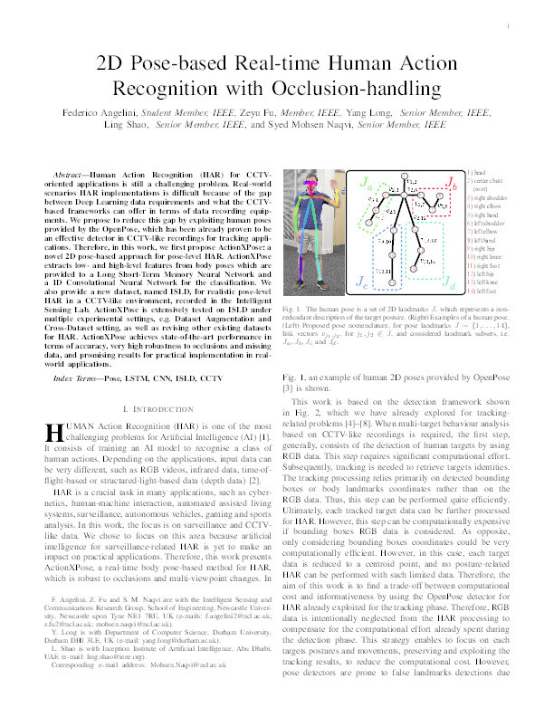 2D Pose-Based Real-Time Human Action Recognition With Occlusion-Handling Thumbnail