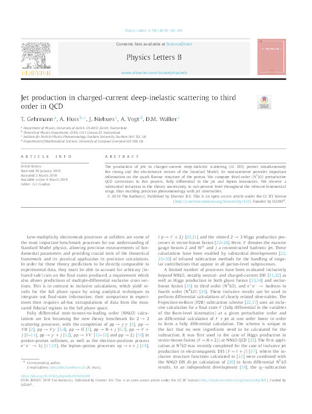 Jet production in charged-current deep-inelastic scattering to third order in QCD Thumbnail