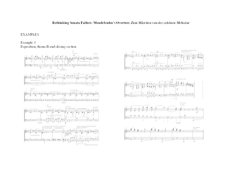 Rethinking Sonata Failure: Mendelssohn's Overture Zum Märchen von der schönen Melusine Thumbnail