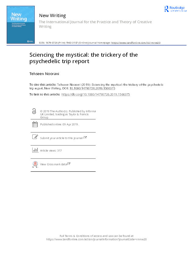 Sciencing the mystical: the trickery of the psychedelic trip report Thumbnail