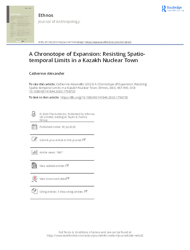 A Chronotope of Expansion: resisting spatio-temporal limits in a Kazakh nuclear town Thumbnail