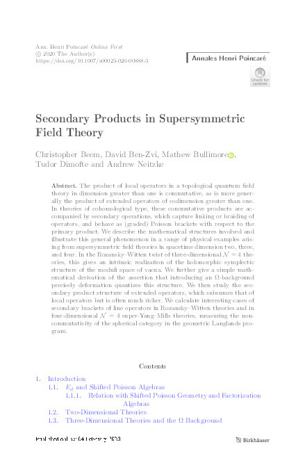 Secondary products in supersymmetric field theory Thumbnail