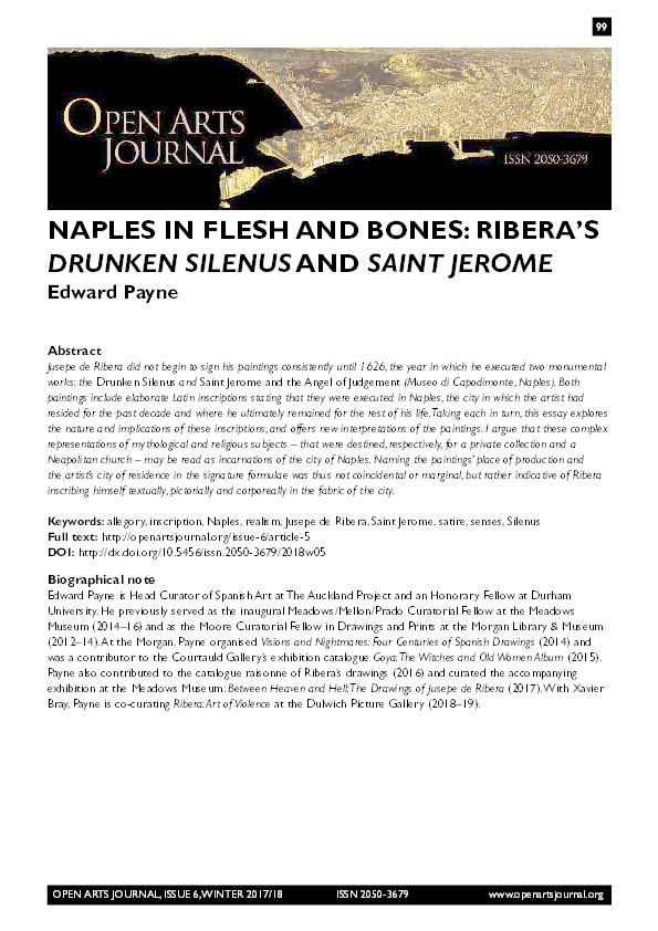 Naples in flesh and bones: Ribera’s Drunken Silenus and Saint Jerome Thumbnail