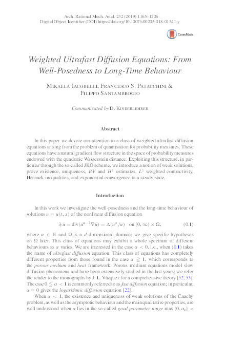 Weighted ultrafast diffusion equations: from well-posedness to long-time behaviour Thumbnail