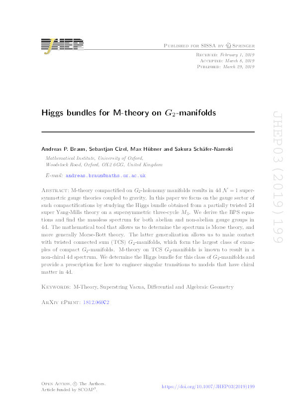 Higgs bundles for M-theory on G2-manifolds Thumbnail
