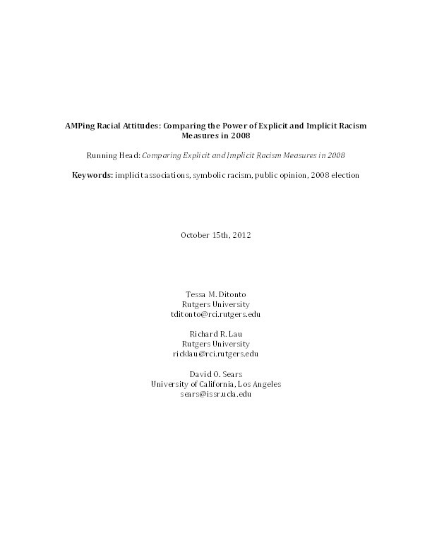 Measuring Voter Decision Strategies in Political Behavior and Public Opinion Research Thumbnail