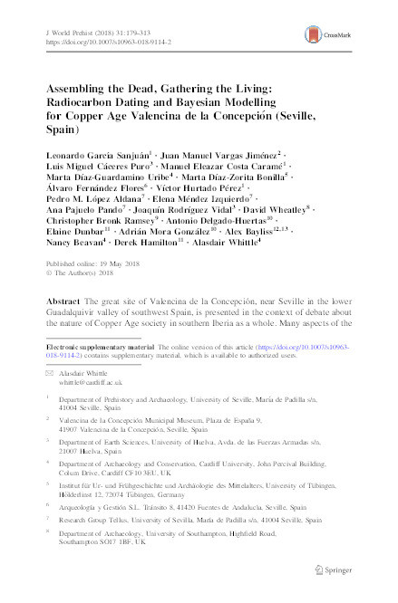 Assembling the Dead, Gathering the Living: Radiocarbon Dating and Bayesian Modelling for Copper Age Valencina de la Concepción (Seville, Spain) Thumbnail