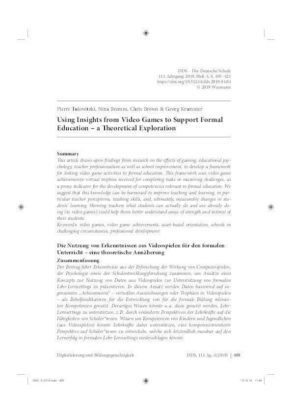 PDF) USING VIDEO GAMES IN INTERCULTURAL, DIVERSITY AND INCLUSIVE
