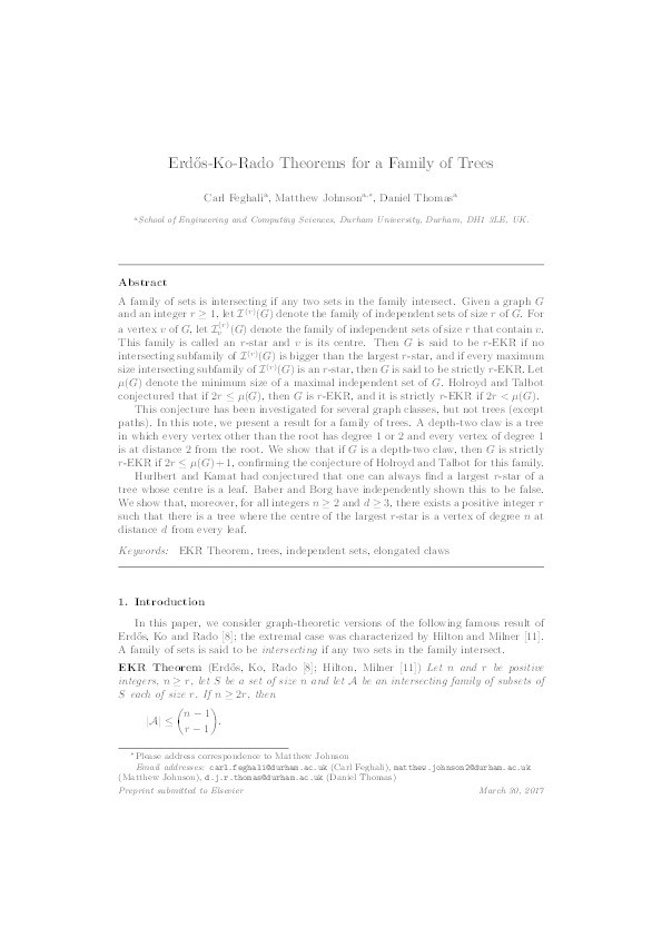 Erdős–Ko–Rado theorems for a family of trees Thumbnail