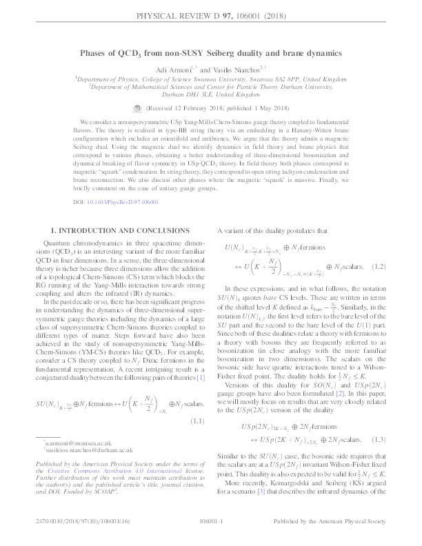 Phases of QCD_3 from non-SUSY Seiberg duality and brane dynamics Thumbnail