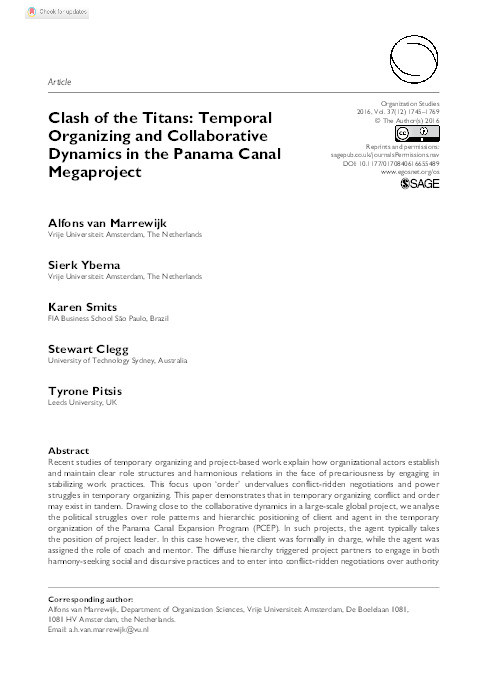 Clash of the Titans: Temporal Organizing and Collaborative Dynamics in the Panama Canal Megaproject Thumbnail