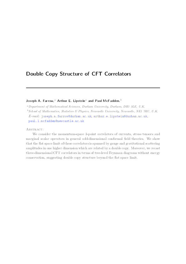 Double copy structure of CFT correlators Thumbnail