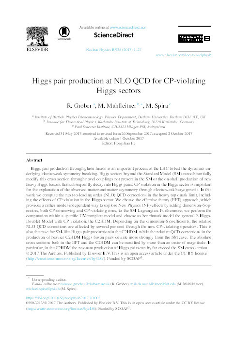 Higgs pair production at NLO QCD for CP-violating Higgs sectors Thumbnail