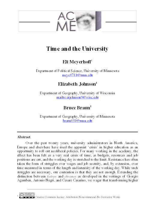 Time and the University Thumbnail