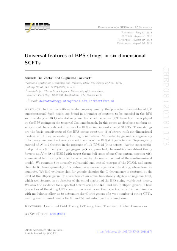 Universal features of BPS strings in six-dimensional SCFTs Thumbnail