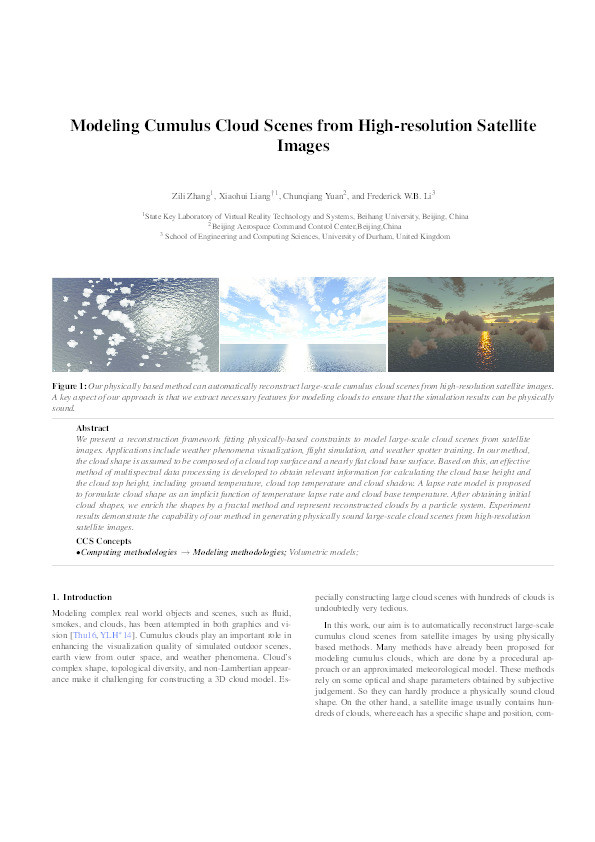 Modeling Cumulus Cloud Scenes from High-resolution Satellite Images Thumbnail