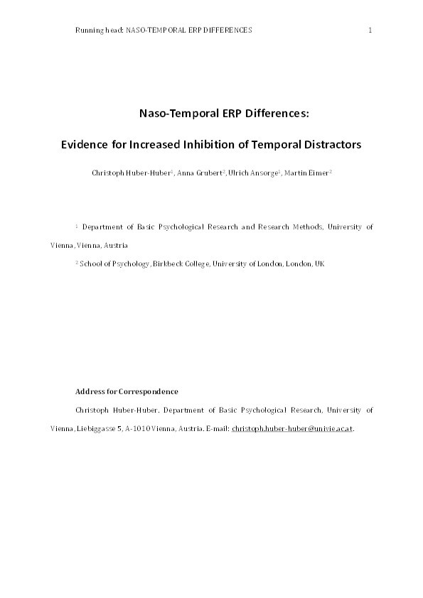 Nasotemporal ERP differences: evidence for increased inhibition of temporal distractors Thumbnail