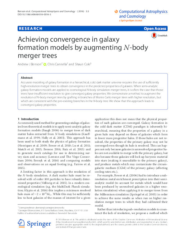 Achieving convergence in galaxy formation models by augmenting N-body merger trees Thumbnail