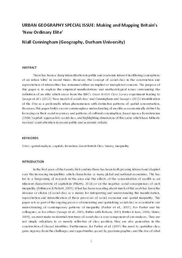 Making and mapping Britain’s “new ordinary elite” Thumbnail