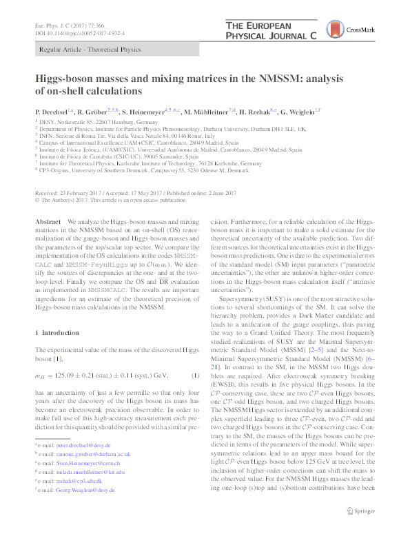 Higgs-boson masses and mixing matrices in the NMSSM: analysis of on-shell calculations Thumbnail