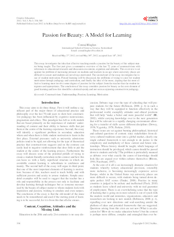 Passion for Beauty: A Model for Learning Thumbnail