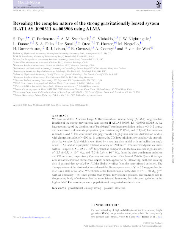 Revealing the complex nature of the strong gravitationally lensed system H-ATLAS J090311.6+003906 using ALMA Thumbnail