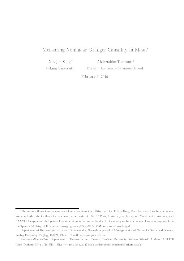 Measuring Nonlinear Granger Causality in Mean Thumbnail