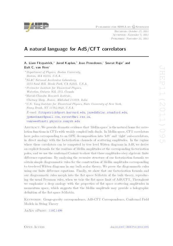 A natural language for AdS/CFT correlators Thumbnail
