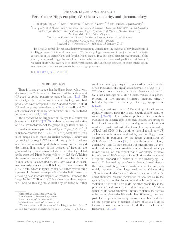 Perturbative Higgs coupling CP violation, unitarity, and phenomenology Thumbnail