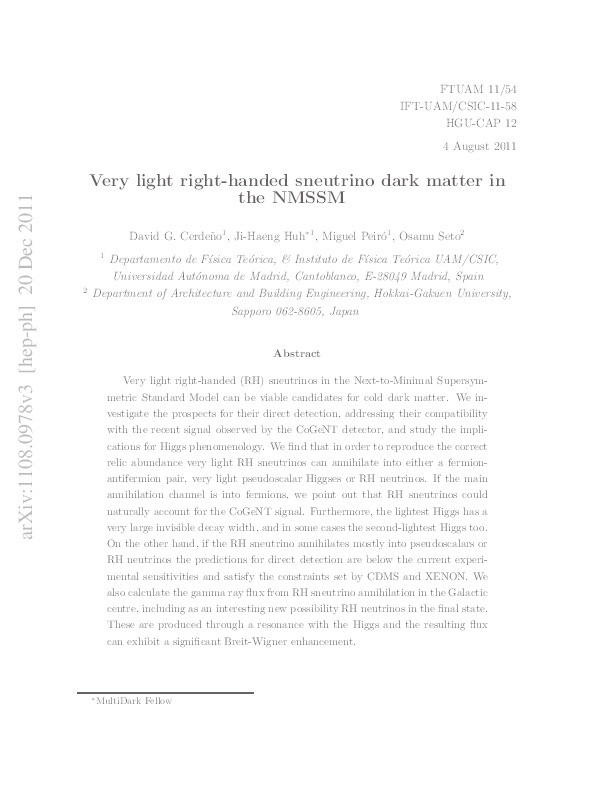 Very light right-handed sneutrino dark matter in the NMSSM Thumbnail