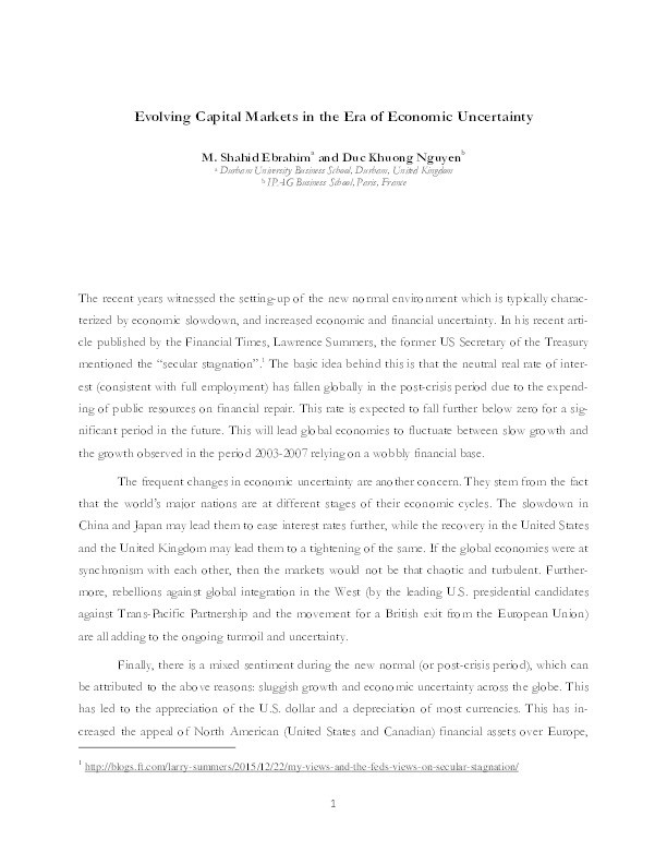 Evolving capital markets in the era of economic uncertainty Thumbnail