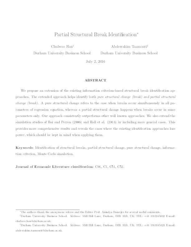 Partial Structural Break Identi fication Thumbnail