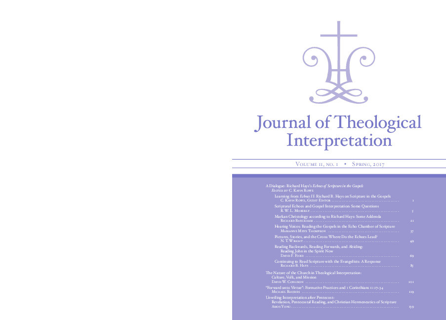 Scriptural Echoes and Gospel Interpretation: Some Questions Thumbnail