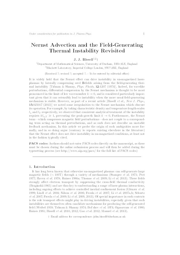 Nernst Advection and the Field-Generating Thermal Instability Revisited Thumbnail