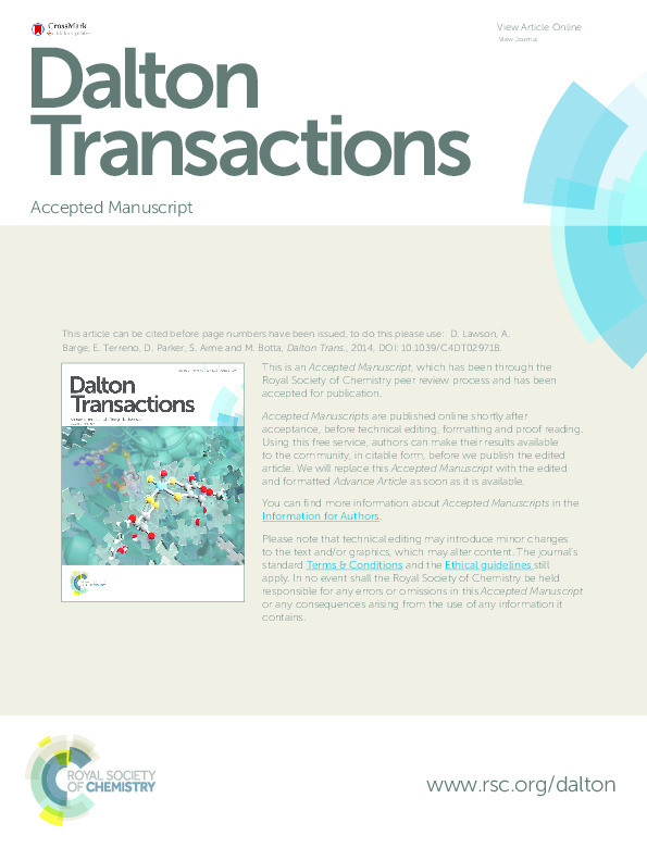 Optimizing the high-field relaxivity by self-assembling of macrocyclic Gd(III) complexes Thumbnail