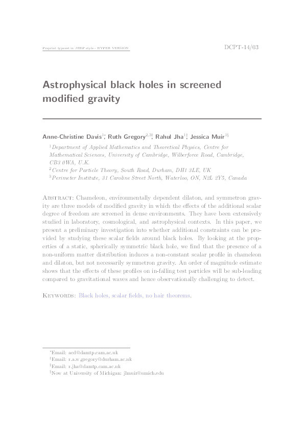 Astrophysical black holes in screened modified gravity Thumbnail