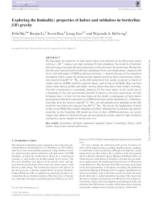 Exploring the liminality: properties of haloes and subhaloes in borderline f(R) gravity Thumbnail