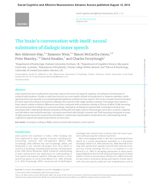 The brain’s conversation with itself: neural substrates of dialogic inner speech Thumbnail