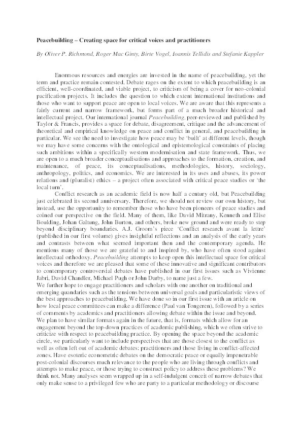 Peacebuilding Thumbnail