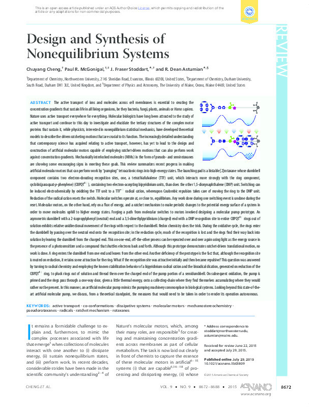 Design and Synthesis of Nonequilibrium Systems Thumbnail