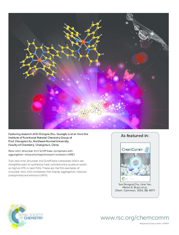 New ionic dinuclear Ir(III) Schiff base complexes with aggregation-induced phosphorescent emission (AIPE) Thumbnail