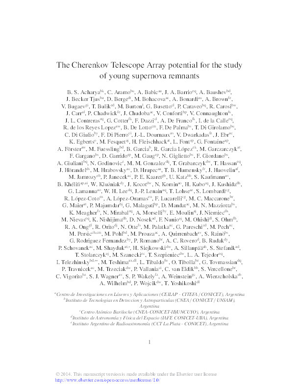 The Cherenkov Telescope Array potential for the study of young supernova remnants Thumbnail