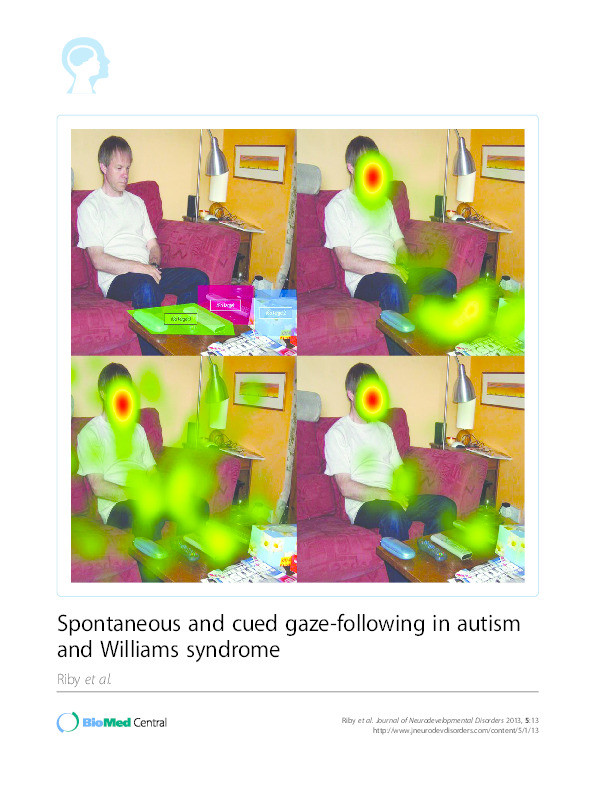 Spontaneous and cued gaze-following in autism and Williams syndrome Thumbnail