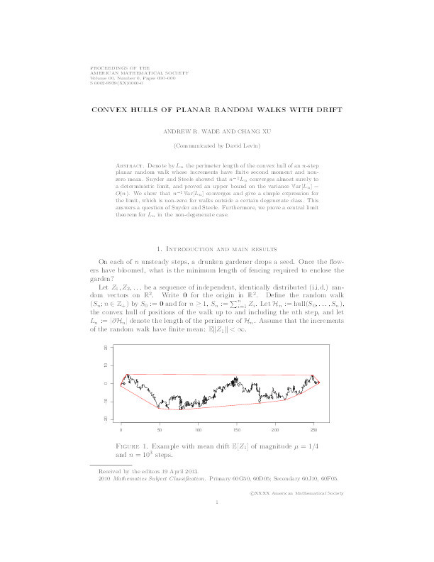 Convex hulls of planar random walks with drift Thumbnail
