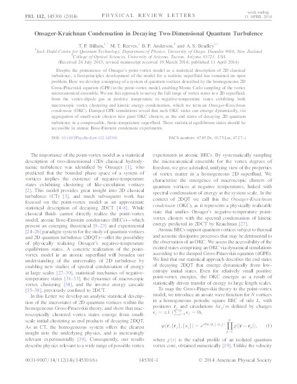 Onsager-Kraichnan condensation in decaying two-dimensional quantum turbulence Thumbnail