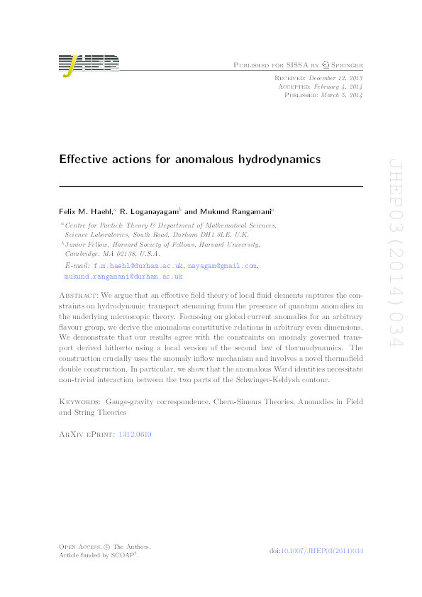 Effective actions for anomalous hydrodynamics Thumbnail
