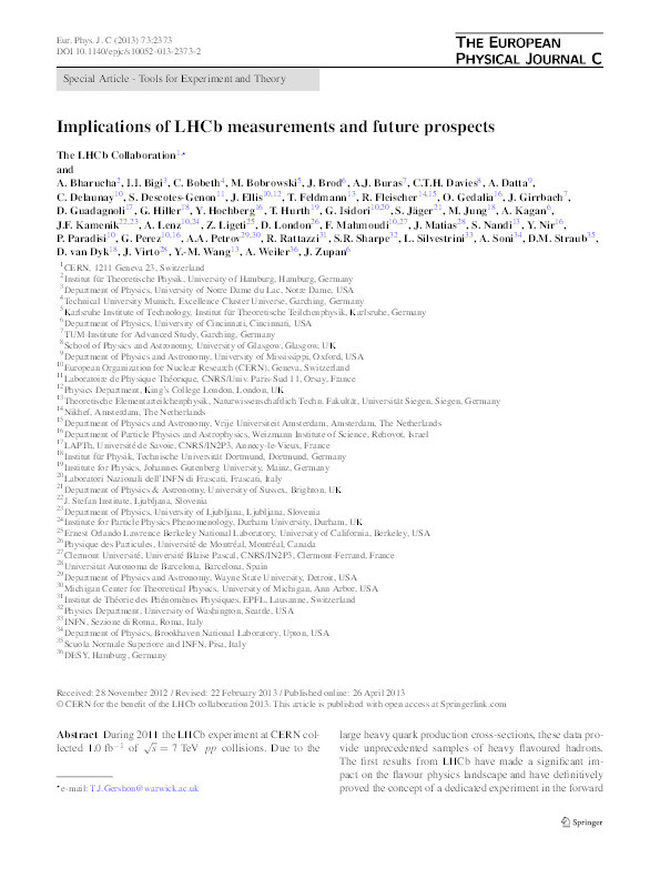Implications of LHCb measurements and future prospects Thumbnail